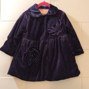 Fabulous Furs velour girls dress coat with beret 2